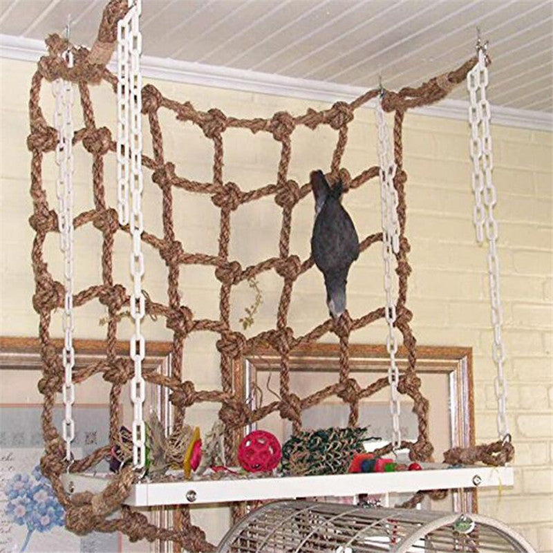 Keep Your Feathered Friend Active and Healthy with Our Parrot Climbing Net!