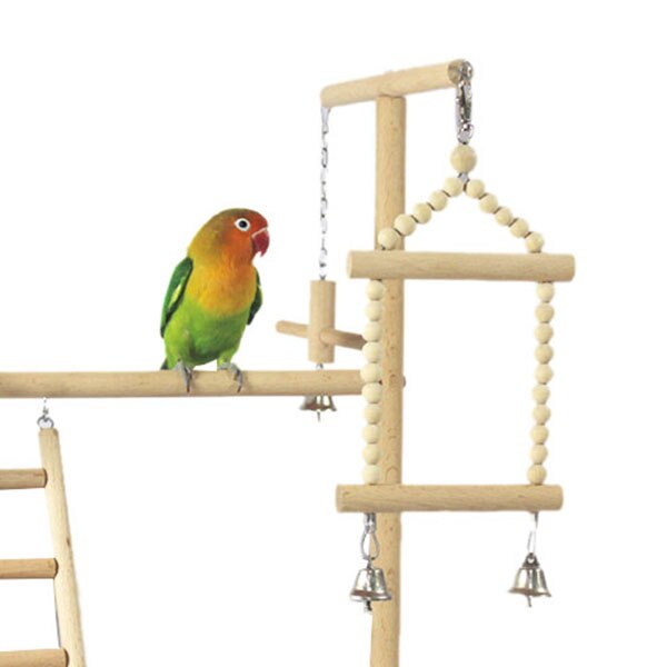 Elevate Your Parrot's Lifestyle with our Wooden Small Cockatiel Floor Parrot Standing Stand!